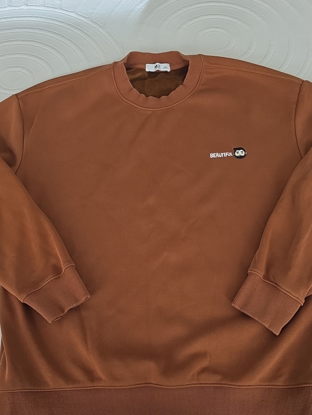 M&X Men’s Rust Crewneck Sweatshirt With Logo